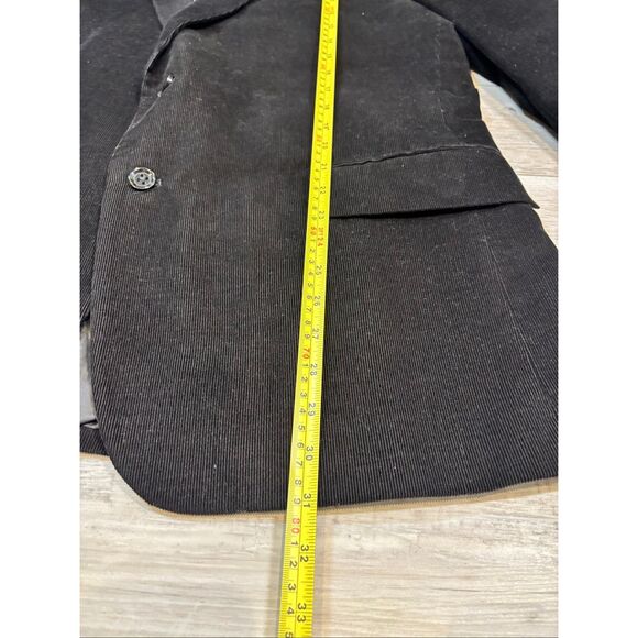 Stafford classic fit black corduroy sports coat suit jacket size 46R - Picture 7 of 12